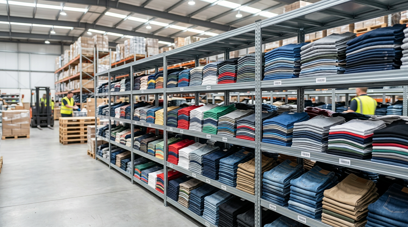 Prendas de vestir al mayoreo: playeras, pants y ropa en bodega